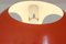 Rote Space Age Deckenlampe in Rot, 1970er 5