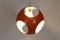 Space Age Red Ceiling Lamp, 1970s, Image 8