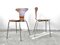 Mid-Century 3105 Myggen / Mosquito Chairs by Arne Jacobsen for Fritz Hansen, Set of 2 1