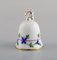 Table Bells in Hand-Painted Porcelain with Flowers from Herend, 1980s, Set of 4 3