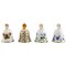 Table Bells in Hand-Painted Porcelain with Flowers from Herend, 1980s, Set of 4 1