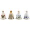 Table Bells in Hand-Painted Porcelain with Flowers from Herend, 1980s, Set of 4, Image 1