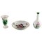 Small Vases and Small Dish in Hand-Painted Porcelain from Herend, 1980s, Set of 3, Image 1
