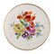 Antique Plate in Hand-Painted Porcelain with Floral Motifs from Meissen 1