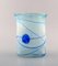 Hellblaue Mundgeblasene Glasvase von Bertel Vallien für Kosta Boda 3