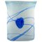 Hellblaue Mundgeblasene Glasvase von Bertel Vallien für Kosta Boda 1