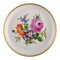 Antique Plate in Hand-Painted Porcelain with Floral Motifs from Meissen, Image 1