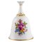 Campana de mesa de porcelana pintada a mano con flores y adornos dorados de Herend, Imagen 1