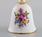 Table Bell in Hand-Painted Porcelain with Flowers and Gold Decoration from Herend 3