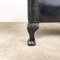 Club chair vintage in pelle di pecora nera, set di 2, Immagine 11