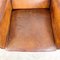 Vintage Cognac Colored Sheep Leather Armchairs, Set of 2 20