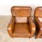 Vintage Cognac Colored Sheep Leather Armchairs, Set of 2, Image 10