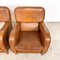 Fauteuils Vintage en Cuir Cognac de Mouton Couleur Cognac, Set de 2 16