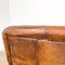 Vintage Cognac Colored Sheep Leather Armchairs, Set of 2 6
