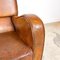 Vintage Cognac Colored Sheep Leather Armchairs, Set of 2, Image 18