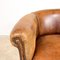 Club chair vintage in pelle di pecora, set di 2, Immagine 9