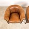 Vintage Sheep Leather Tub Club Chairs, Set of 2 7