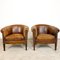 Vintage Sheep Leather Tub Club Chairs, Set of 2, Image 5