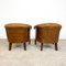 Vintage Sheep Leather Tub Club Chairs, Set of 2 3