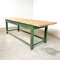 Vintage Industrial Painted Wooden Drapers Table, Image 3