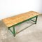 Vintage Industrial Painted Wooden Drapers Table 2