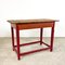 Vintage Industrial Painted Wooden Factory Side Table, Image 1