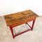 Vintage Industrial Painted Wooden Factory Side Table 2