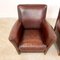 Vintage Dark Brown Leather Armchairs, Set of 2 6