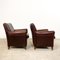 Vintage Dark Brown Leather Armchairs, Set of 2 2