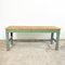 Vintage Industrial Painted Green Grey Wooden Worktable 9