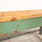 Vintage Industrial Painted Green Grey Wooden Worktable 10