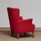 Fuchsia Lounge Chair by Carl Malmsten for OH Sjogren, Sweden, 1940s 10