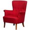 Fuchsia Lounge Chair by Carl Malmsten for OH Sjogren, Sweden, 1940s 2