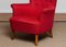 Fuchsia Lounge Chair by Carl Malmsten for OH Sjogren, Sweden, 1940s 6
