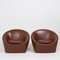 Brown Leather Capri Armchairs by Gordon Guillaumier for Minotti, 2005, Set of 2 2