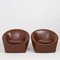 Brown Leather Capri Armchairs by Gordon Guillaumier for Minotti, 2005, Set of 2, Image 2