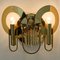 Brass and Glass Wall Sconces by Gaetano Sciolari, 1970s, Set of 2 14