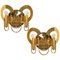 Brass and Glass Wall Sconces by Gaetano Sciolari, 1970s, Set of 2, Image 1