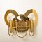 Brass and Glass Wall Sconces by Gaetano Sciolari, 1970s, Set of 2, Image 4