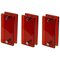 Large Push and Pull Double Door Handle in Red Glass 1