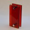 Large Push and Pull Double Door Handle in Red Glass 2