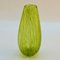 Hand Blown Glass Acid Green Veined Vases, Set of 2 6