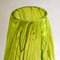 Hand Blown Glass Acid Green Veined Vases, Set of 2 8