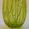 Hand Blown Glass Acid Green Veined Vases, Set of 2 5