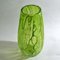 Hand Blown Glass Acid Green Veined Vases, Set of 2, Image 11