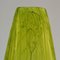 Hand Blown Glass Acid Green Veined Vases, Set of 2 4