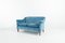 Mid-Century Swedish Modern Blue Velvet Sofa, 1950s, Image 2