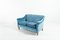 Canapé Moderne Mid-Century Bleu en Velours, Suède, 1950s 4