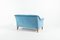 Schwedisches Modernes Mid-Century Sofa aus Blauem Samt, 1950er 12