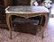 Golden Table with Faux Marble Shelf, Image 1